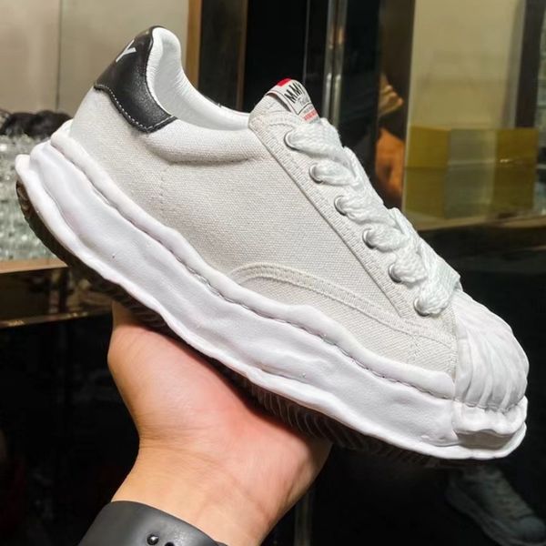 

blakey maison mihara low cut canvas shoe for miharayasuhiro shell toe cap skate shoes sneakers factory footwear leisure sports shoes for men, Black