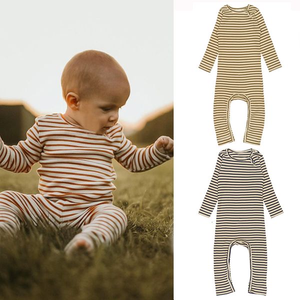 

jumpsuits born baby rompers long sleeve organic cotton brand infant boys girls floral print onesie spring autumn clothes 230213, Blue