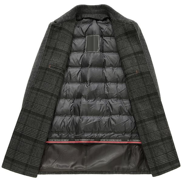 

men's wool blends batmo 2023 arrival autumn fashion casual trench coat men thick jackets overcoat size 230213, Black