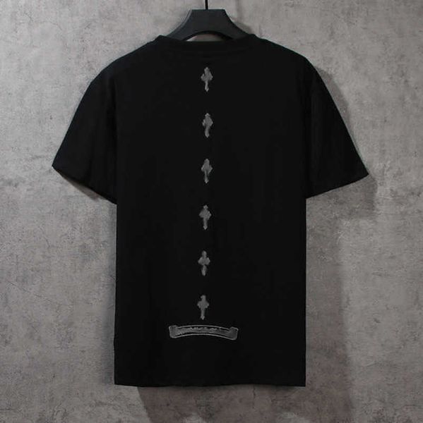 

fashion men's luxury brand t shirt couple tees men women t-shirts sweatshirts sanskrit letter short sleeve horseshoe tshirt classic te, White;black