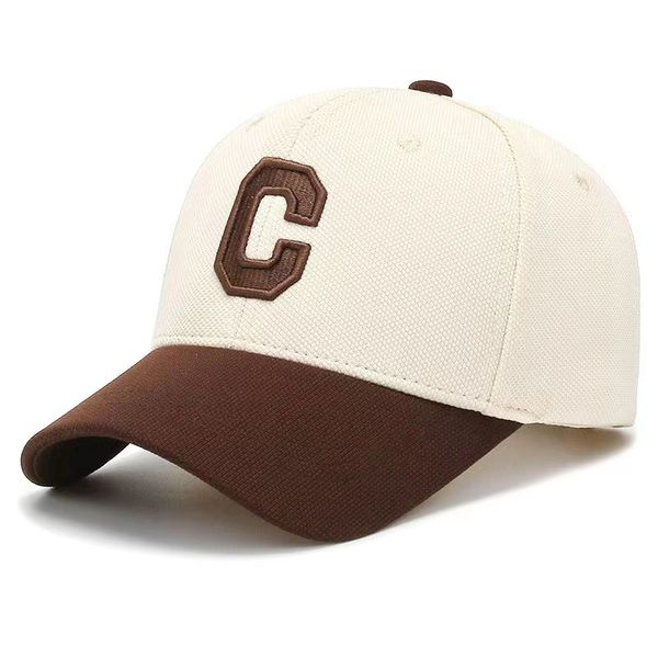 

luxury design baseball cap splicing color sunscreen visor hat cotton breathable sweat absorption outdoor duck cap, Blue;gray