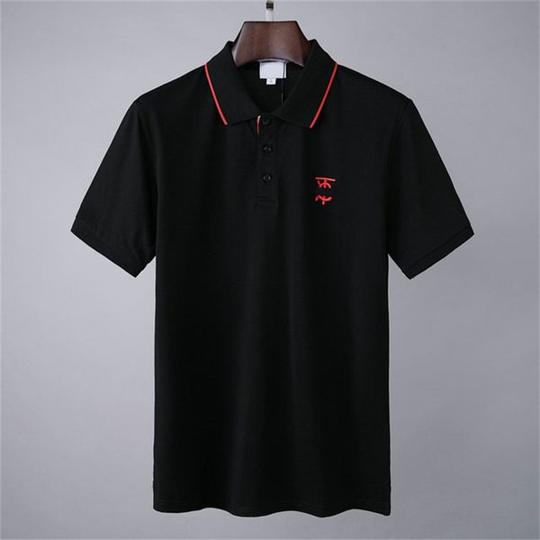

high end brand embroidered short sleeved cotton polo shirt men s t shirt korean fashion clothing summer luxury asian size m-3xl #88888, White;black