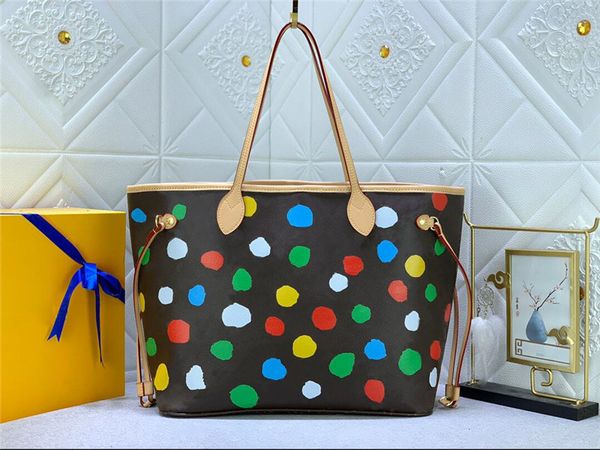 

designer luxury x yk kusama yayoi neverf mm tote bag m46381 shoulder bag