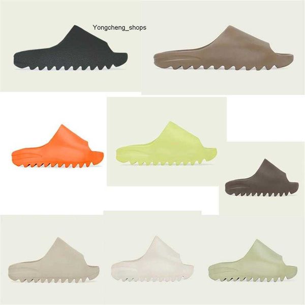 

onyx kanyewest slide glow green for kids men women sand soot black onyx hiking footwear size36-483217