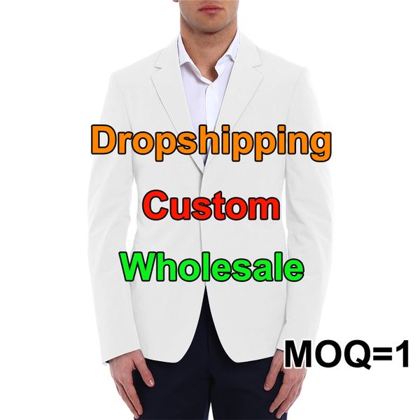 

mens suits blazers customized mens blazers fashion suit diy your design coat casual slim fit blazer 3d print jacket men drop wholesale 23021, White;black