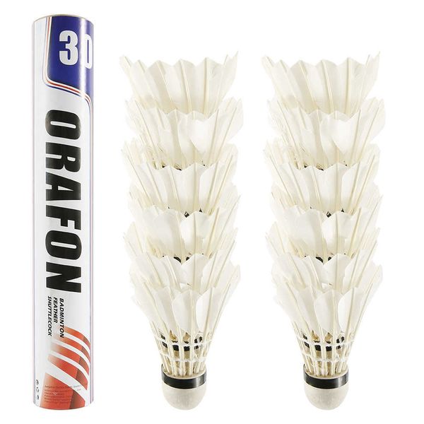 

badminton shuttlecocks 12pcs badminton goose feather badminton shuttlecock training sports speed badminton ball outdoor sports badminton acc