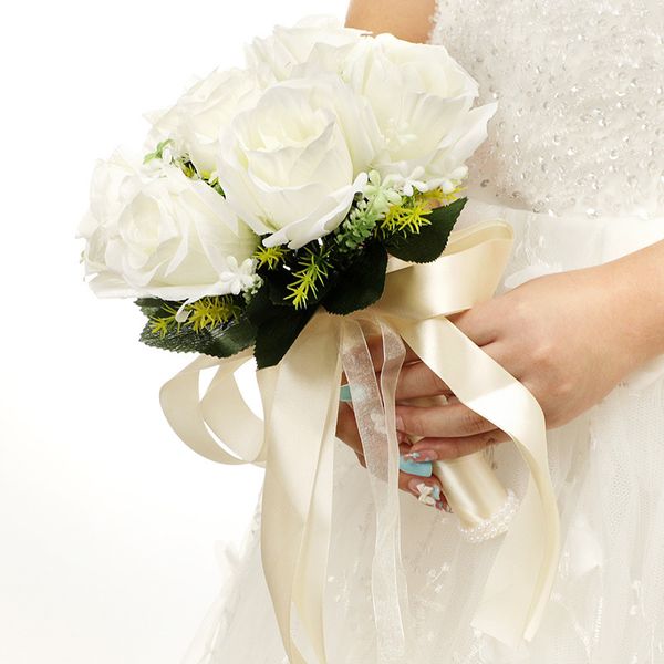 

wedding flowers bridal bouquet blue color roses artifical flower for accessories