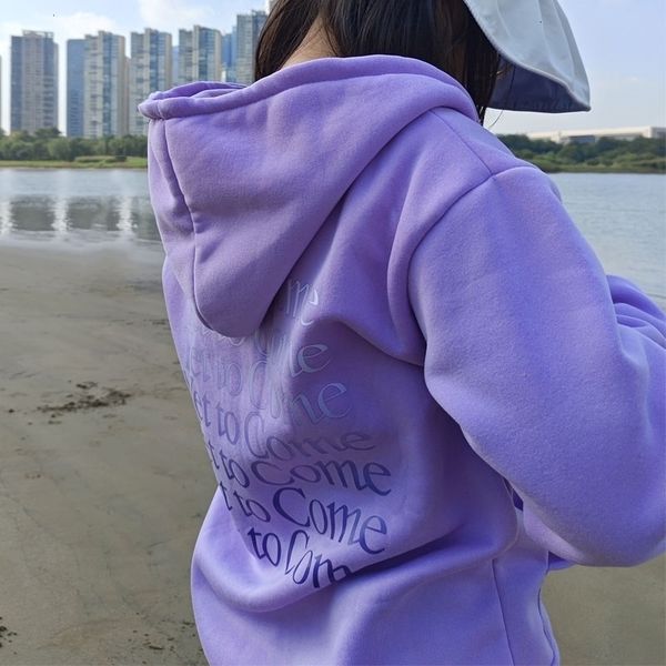 

womens hoodies sweatshirts purple hoodie with po card 230210, Black