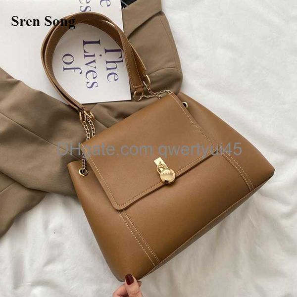 

totes fashion designer pu leather crossbody bags for women solid color shoulder bags chain handbags lady large capacity travel totes 021323h