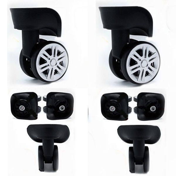 

bag parts accessories silent universal wheels replacement luggage caster suitcases repair trolley rubber 230213, Black