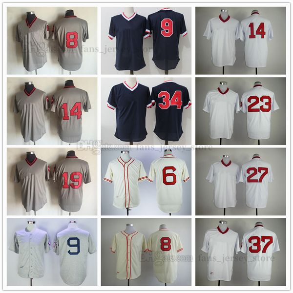 

movie college mitchellness vintage baseball jerseys stitched 6 pesky 8 yastrzemski 9 williams 14 rice 19 bradley jr 23 shaw 27 fisk 34 ortiz, Blue;black