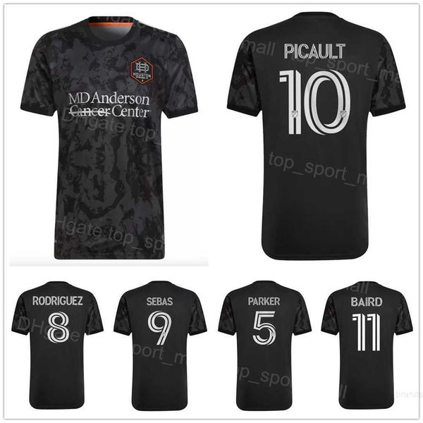 

22-23 mls houston dynamo soccer jersey ferreira 23 quintero 10 picault 19 pasher 18 hadebe 3 lundqvist 20 carrasquilla 12 baird 8 rodriguez, Black;yellow