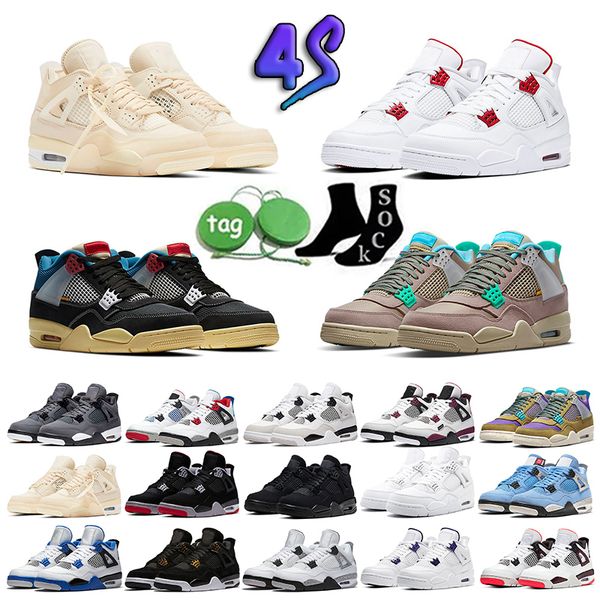 

2023 high 4s 4 basketball shoes university blue white oero jordans4 black cat lightning union noir fire red bred pure money metallic purple