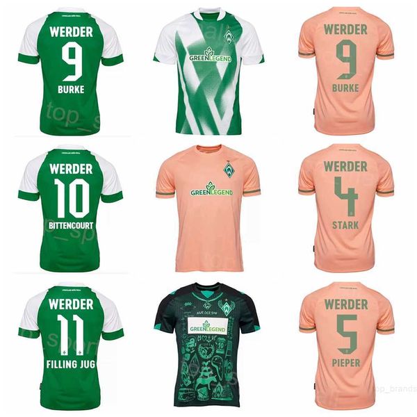 

sv werder bremen soccer 9 oliver burke jerseys club 11 niclas fullkrug 8 mitchell weiser 3 anthony jung 5 amos pieper 10 leonardo bittencour, Black;yellow