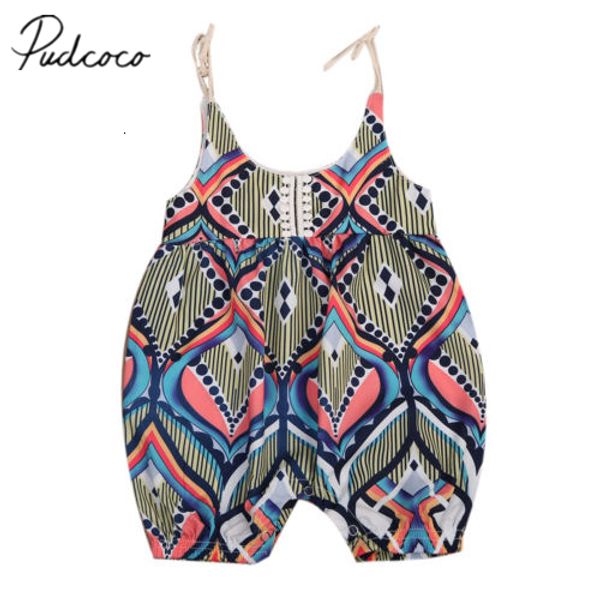 

jumpsuits citgeett floral born baby girls summer bohemia romper outfits clothes cute sunsuit 024m 230213, Blue