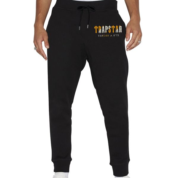 

2023 new pants with threaded bottom hem for men and women's casual sports pants trapstar sanitary pants, cotton pants, designer versati, Black