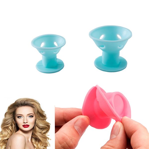 

10pcs heatless hair curlers no heat hair rollers soft silicone curls sleeping lazy curling rods wave formers hair styling tools