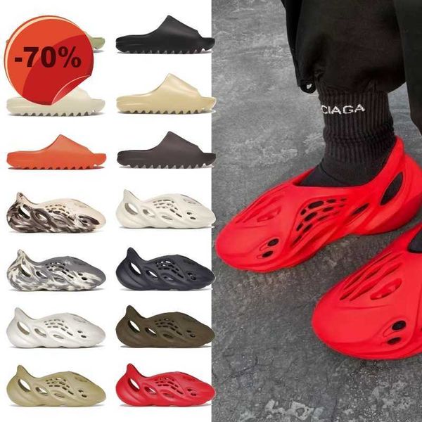 

foam designer slippers men women bone white resin desert sand pure onyx stone sage slipper ash men's women's western slide sandals, Black