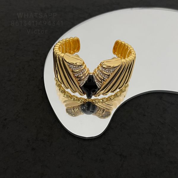 

lw big bangle for women gold plated french brand designer gold bracelet mens couple t0p quality official reproductions brand designer fashio, Black