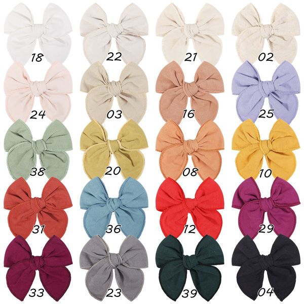

soft cotton hair accessories bow hairpin baby hair clip girls barrette headwear girls, Slivery;white