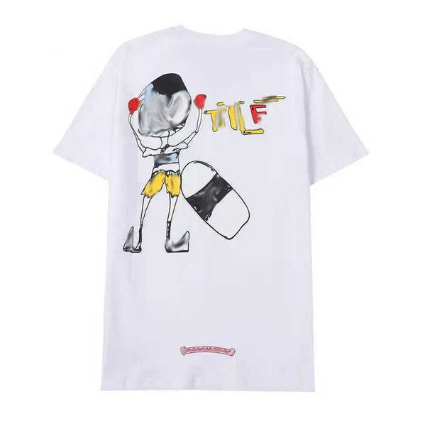 

fashion men's luxury brand t shirt tees men women sanskrit letter short sleeve horseshoe couple t-shirts designer polos tshirts cross, White;black