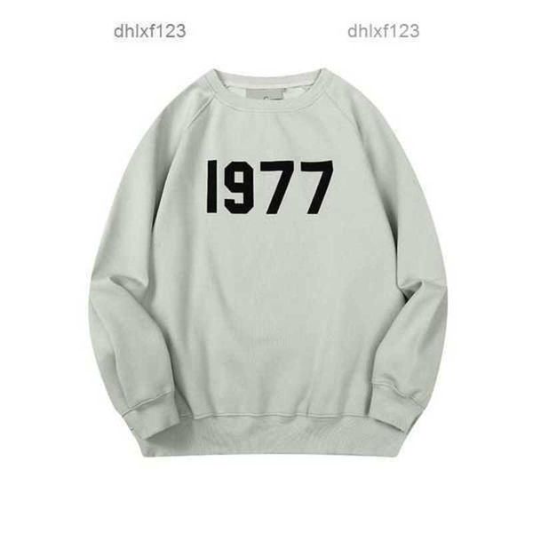 

ess white hoodies autumn and winter men sweatshirts 1977 letter printing fleece oversized black hoodie fashion hiphop pulloverco5r, White;black
