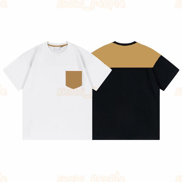 

designer men womens designer t shirt mens fashion plaid print tees with pocket couples clothing size xs, White;black