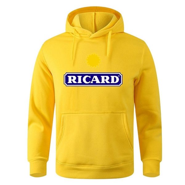 

mens hoodies sweatshirts men women ricard hoodie sportswear couple sweatshirt streetwear ricard clothes fashion street boys girls pullover, Black