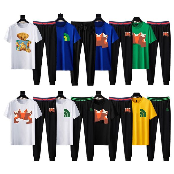 

mens beach tshirt designers tracksuits summer suits fashion t shirt seaside holiday shirts luxury set outfits sportswears, Gray