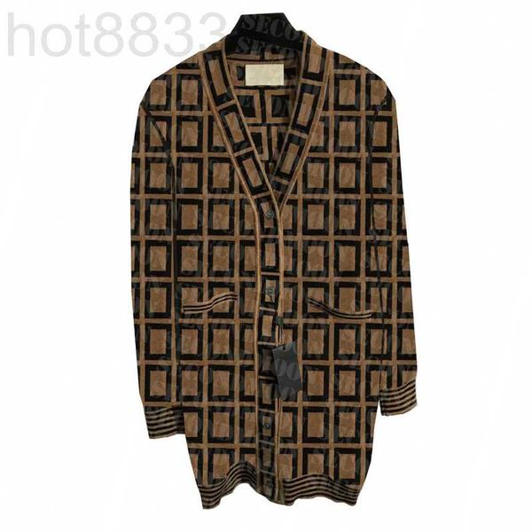 

casual dresses designer women knitted cardigan dress v neck long sleeve autumn winter letter jacquard clothing clothes mev8, Black;gray