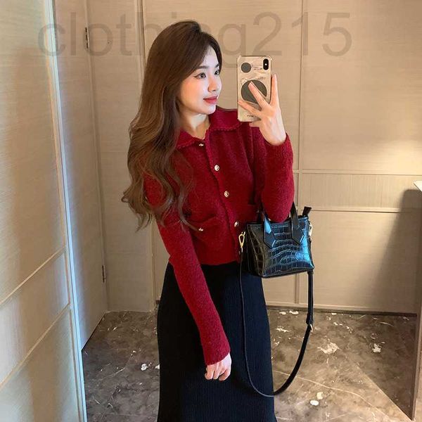 

women's sweaters designer big sister cashmere knitting/beautiful little amiu doll neck knitting cardigan slim sweater 3rca, White;black