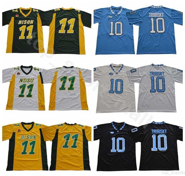 

ndsu bison college 11 carson wentz jersey men north carolina tar heels football 10 mitchell trubisky jerseys unc black blue white green