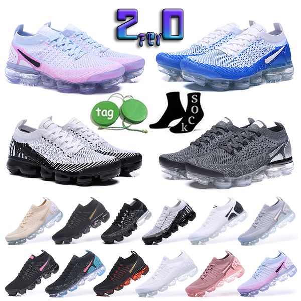 

vapores max fly knit running shoes mens women air 2.0 3.0 triple white black aurora snakeskin midnight purple electric green chaussures desi