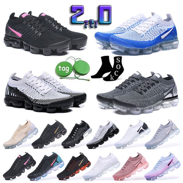 

2023 vapores max plus running shoes air fly knit 2.0 3.0 cushion mens triple black metallic gold zebra sail oreo sapphire designer sport sne