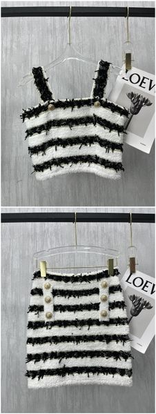 

balm 2023 summer brand suit fashion two piece dress dinner party logo women's bustier cropped short skirt bohemian holiday wedding dres, White