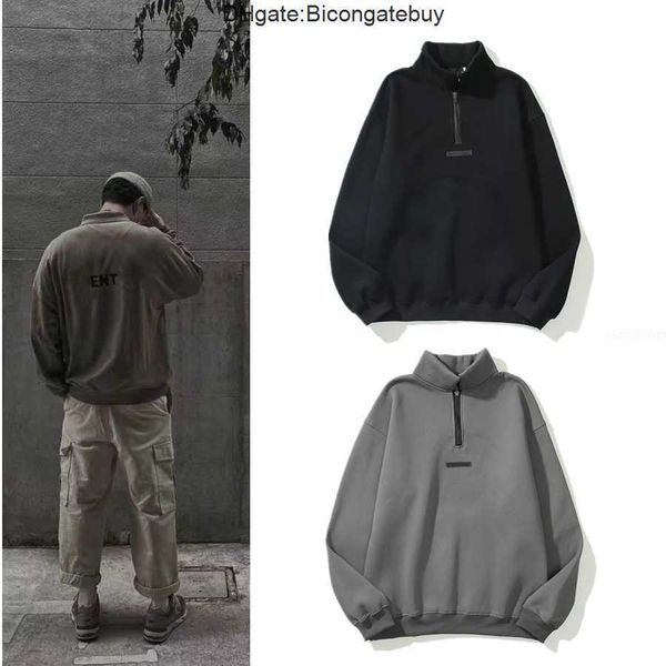 

ess warm essential hoody hooded hoodies designer mens women streetwear pullover sweatshirts loose jumper clothing size fu2a, Black