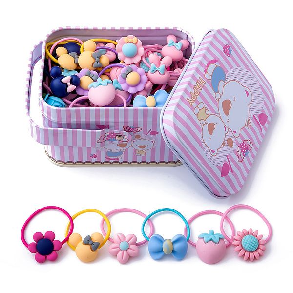 

backpacks 40pcslot girls hair accessories gift box elastic bands flower clip bows headband band cute bands for kids 230213
