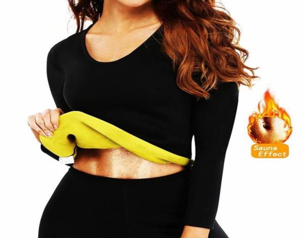 

women039s shapers women tank fat burn waist faja neoprene shirt sauna sweat gym workout long sleeve slimming body shap7447903, Black;white