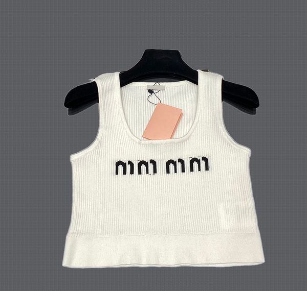

designer fashion brand copped women t shirt knit sleeveless new 2023 vest casual black white womens tanks