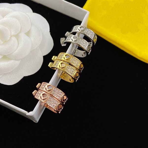 

2023 designer earrings full of diamonds earings designer for women fashion luxury earring wedding gifts with box, Golden;silver