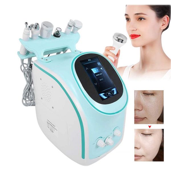 

hydrogen oxygen small bubble beauty machine 6 in 1 skin analyzer facial cleaning skin rejuvenation dermabrasion, Black;white