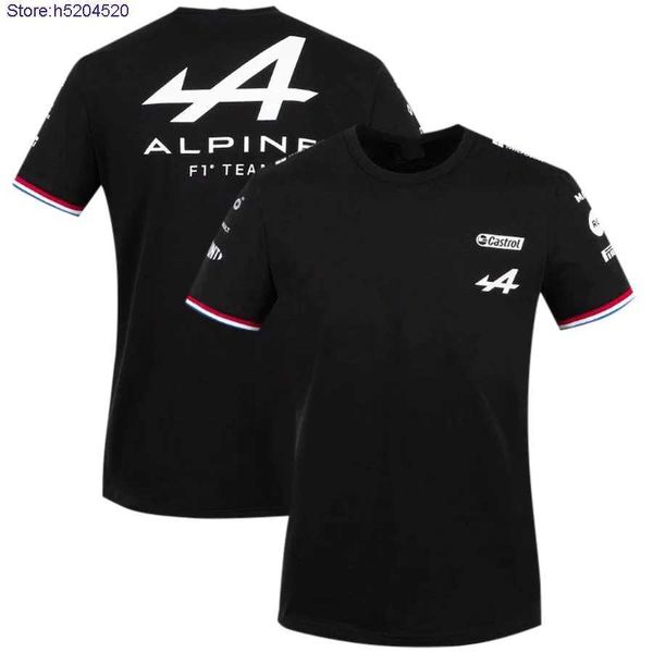

men's t shirt 2023 new fashion f1 formula one racing team alpine 3d printing striped sleeve loose breathable outdoor sports club, White;black
