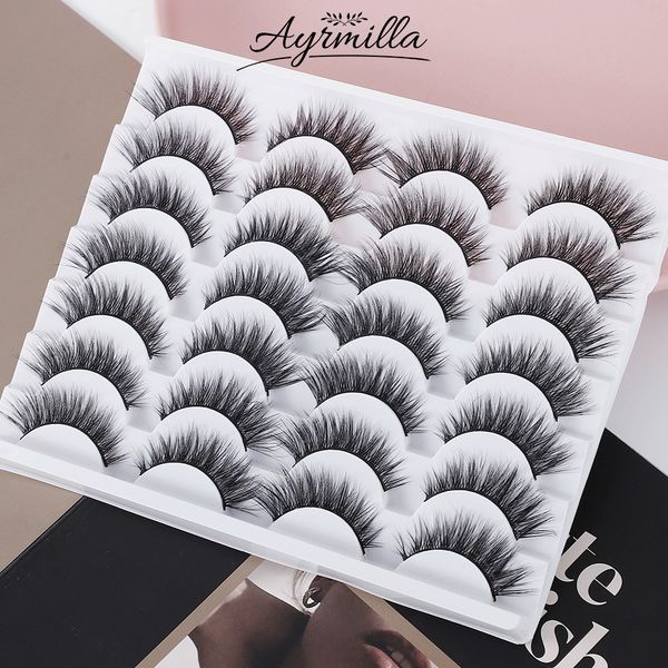 

makeup tools ayrmilla natural false eyelashes 51014pairs dramatic 3d mink lashes thick fake eyelash extension faux cils maquiagem 230214