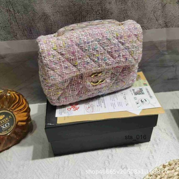 

women's one-shoulder bags 2023 new fashion trend woolen cross-body portable small lattice letter rhombus t2302144