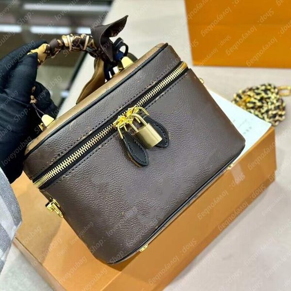 

18cm loveyou makeup bag box tote drawstring underarm bucket bags fashion designer lady tote handbag women cross body handbag luxury leather