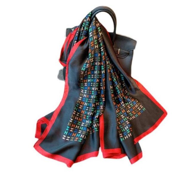 

designer silk scarf for women spring and summer pashmina luxury cashmere scarf lady fashion shawl letter print wrap scarves gift, Blue;gray