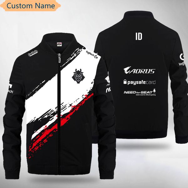 

men's jackets chaqueta de uniforme equipo lec g2 esports para hombre id personalizable jersey street hoodie collar con capucha 230213, Black;brown