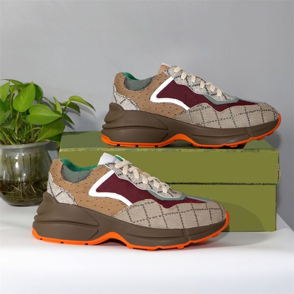

new designer sneakers shoes designer sneakers rhyton casual shoes men women trainers vintage chaussures multicolor platform sn ty