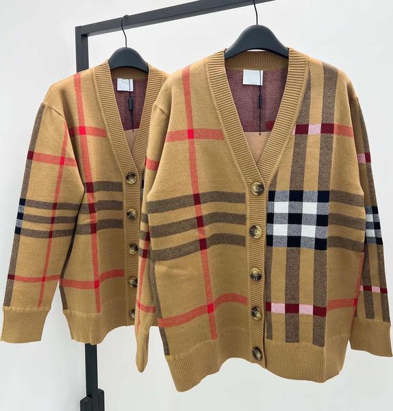

designer cardigan sweaters jacket mens womens large plaid wool knitted cardigan spring hoodie fashion jacket-, White;black