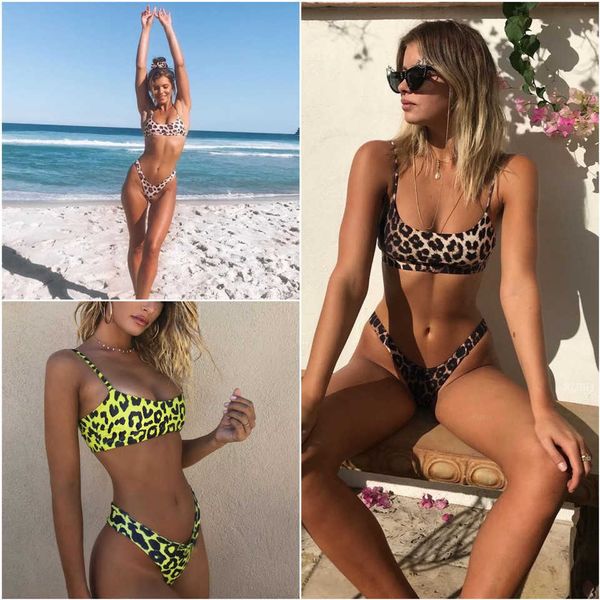 

women's swimwear string bikini leopard swimwear women 2021 push up swimsuit brazilian high cut thong bikini set bathing suit bathers su, White;black